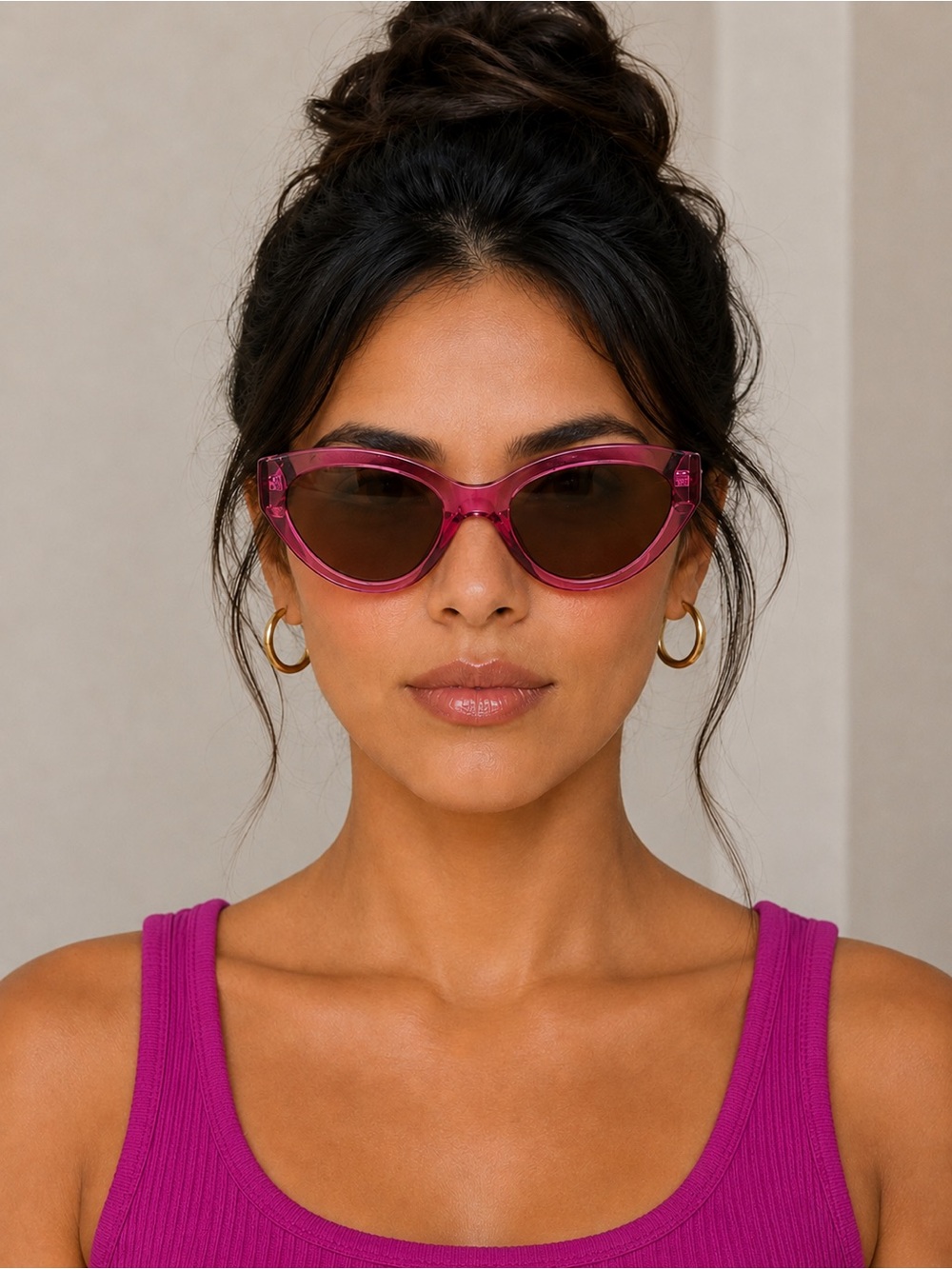 Michael Kors MK2253U Lorient 402673 3N Dragon Fruit Cat-Eye Sunglasses 53-19-140